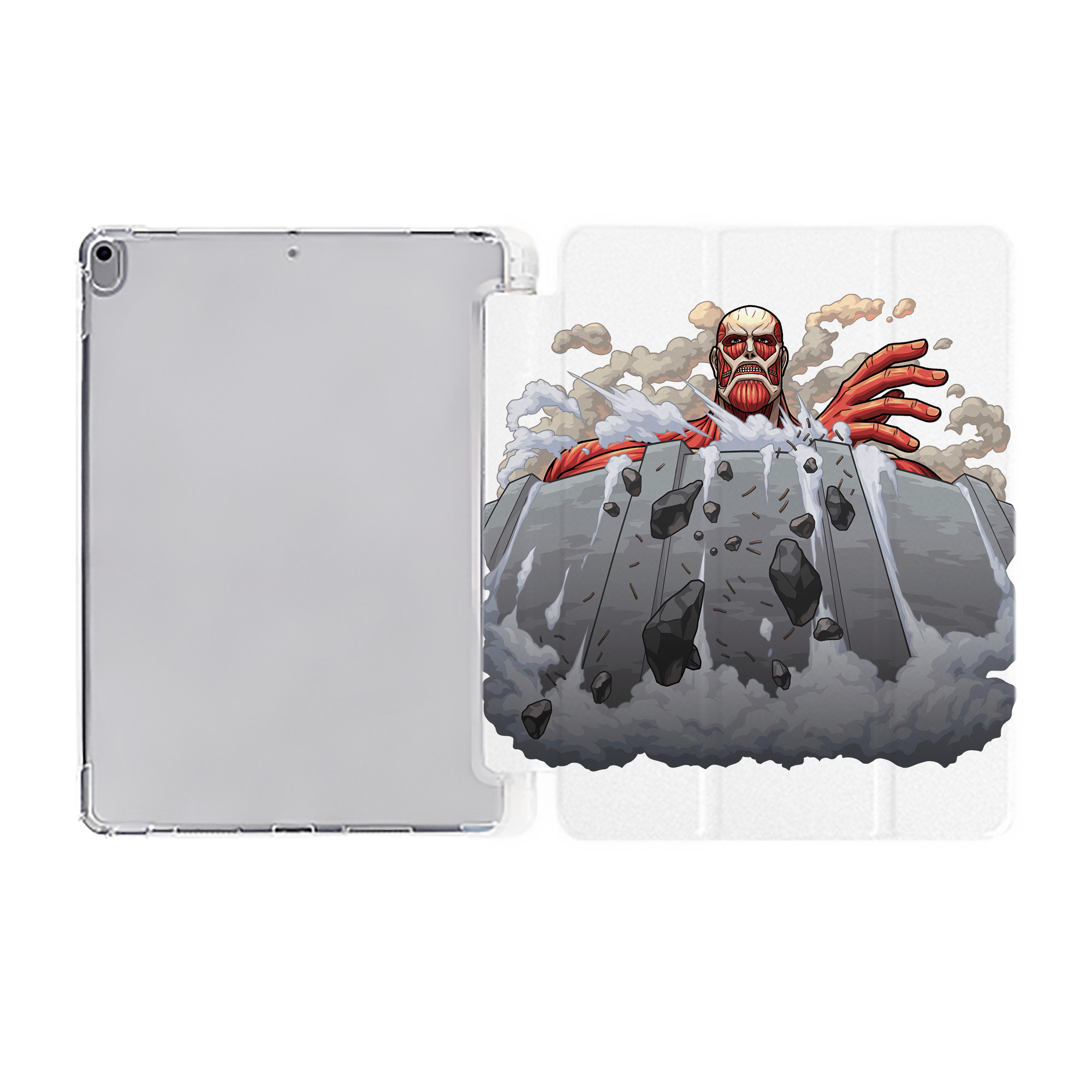 （画像用） 進撃の巨人 Attack on Titan IPad ケース ペン収納付き 三つ折りスタンド PUレザー×シリコン 対応機種9.5/10.5/10.9インチ